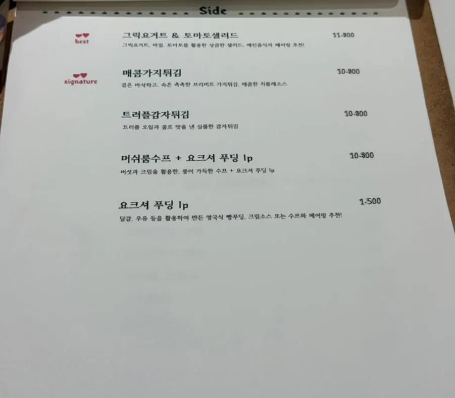 Signature menu introduction at Brivit