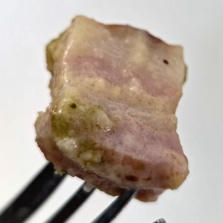 Whole bacon pieces in the gnocchi