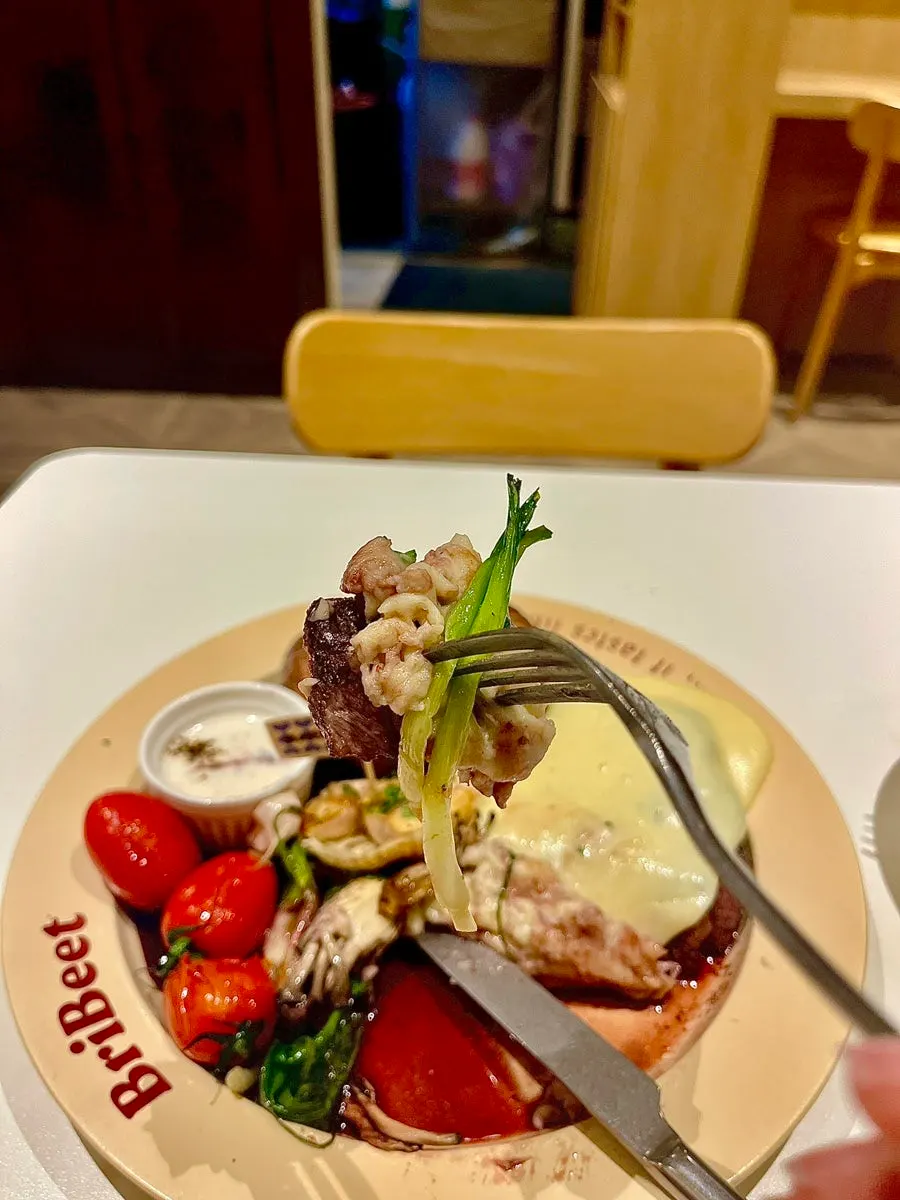 Finished steak spread at Brivit Gangnam
