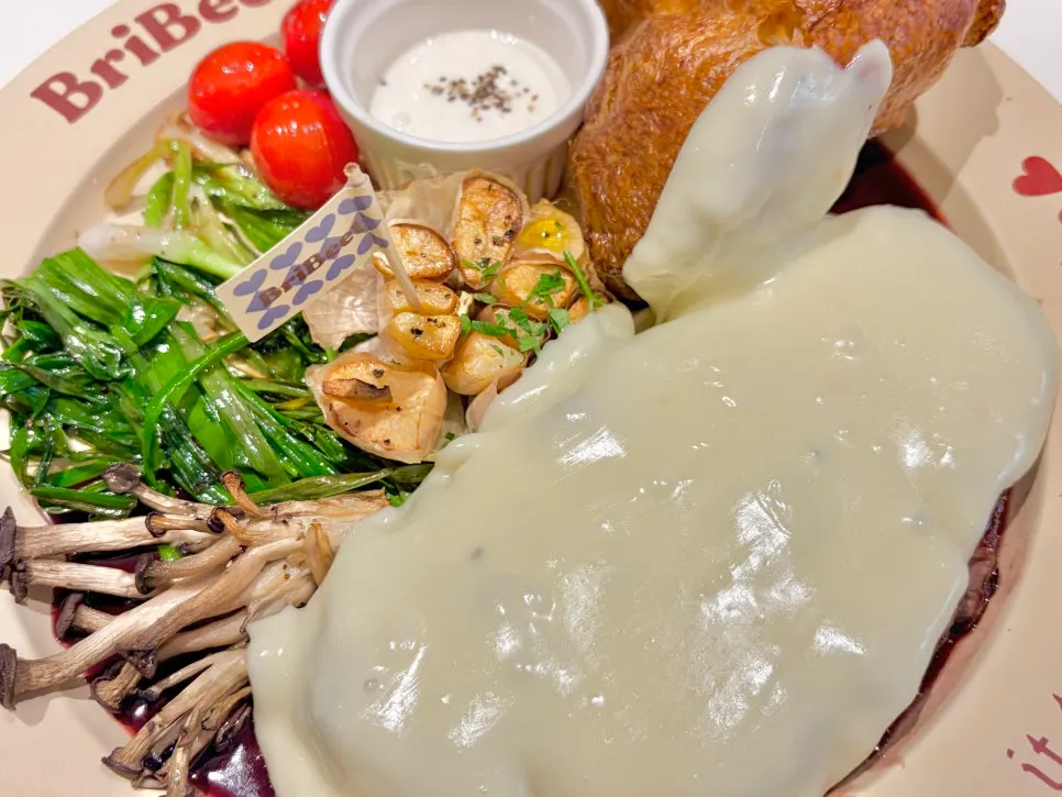 Yorkshire pudding served alongside the Brivit steak