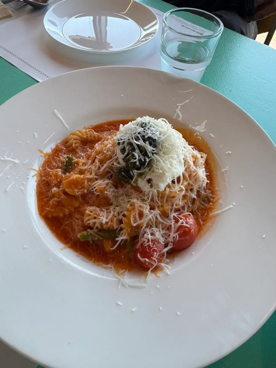 A plate of squid ink risotto at Brown Hands Tongyeong