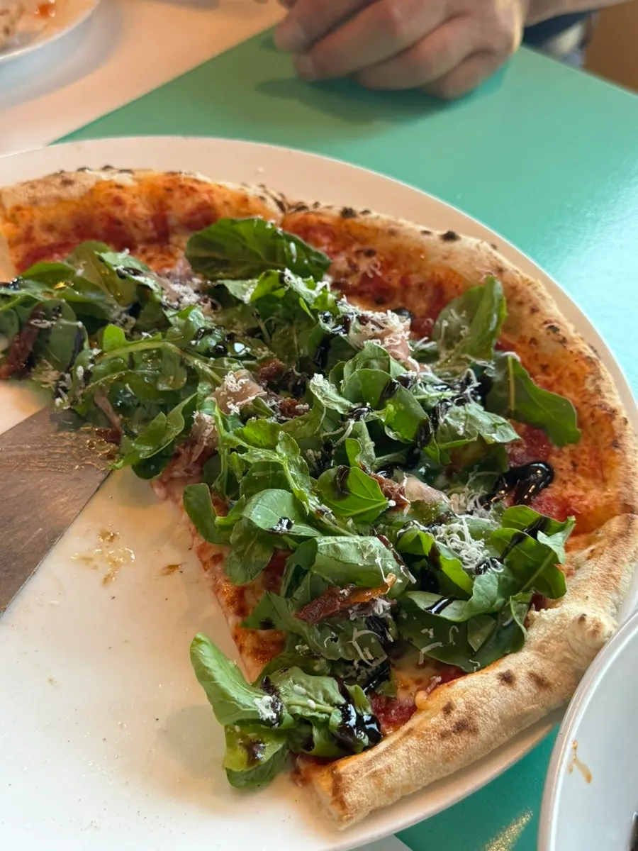 Slices of Margherita pizza, easy to share among several people