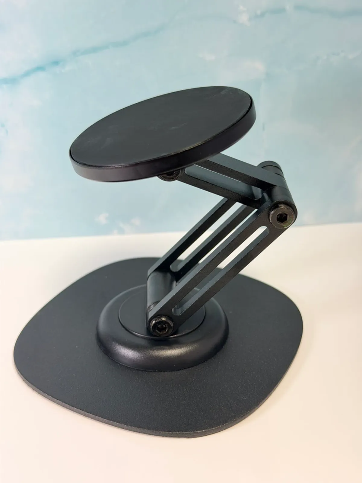 MagSafe stand used as an essential item on a desk