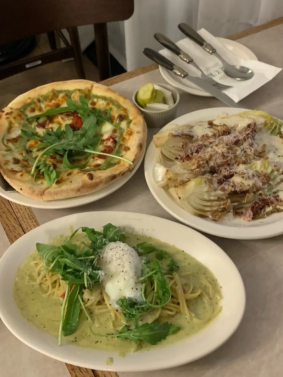 All three dishes served almost simultaneously