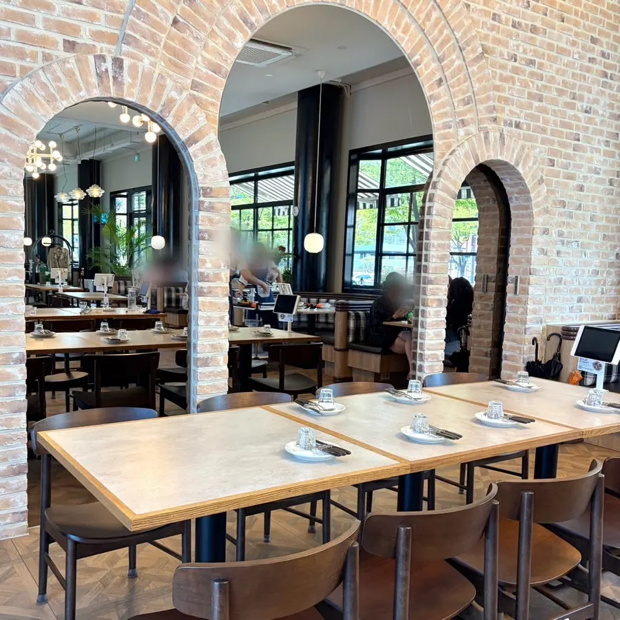 Large group table seating multiple people