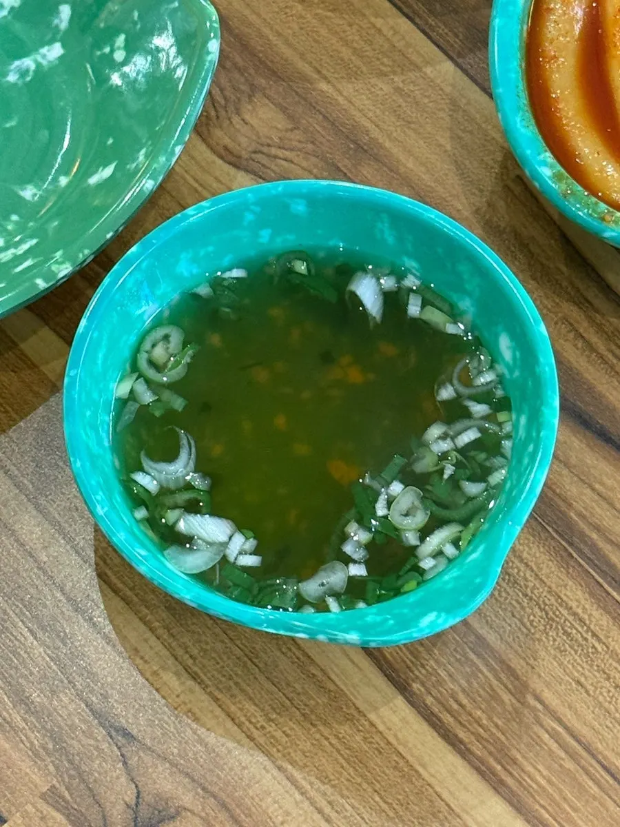 Bowl of hot odeng broth