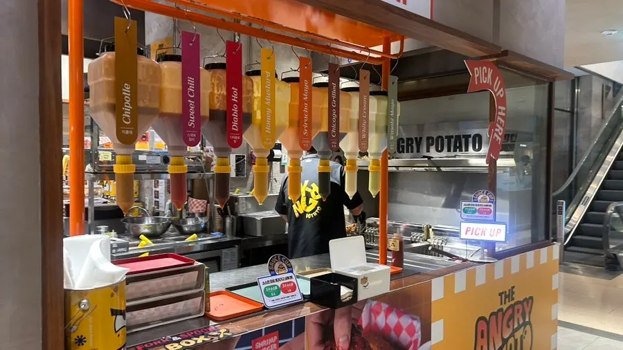 Freshly served warm fries at Angry Potato