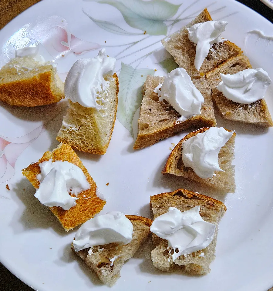 Homemade bread tasting plate