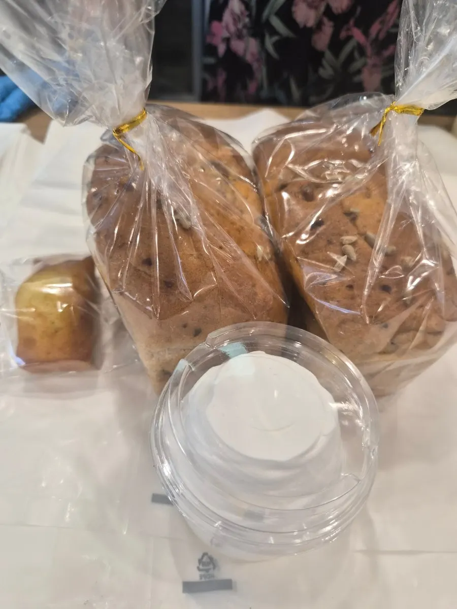 Three bags of bread brought home