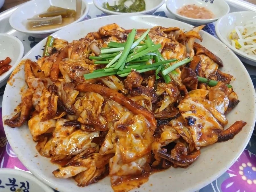 오봉집 범박점 오징어 오봉 스페셜 한 상 차림