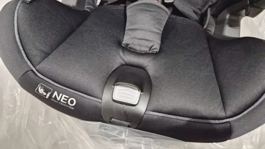 Car seat fabric looking clean after washing