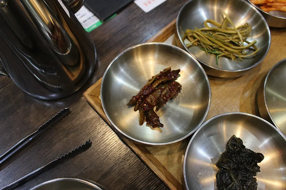 Plate of banchan brought from the self-bar