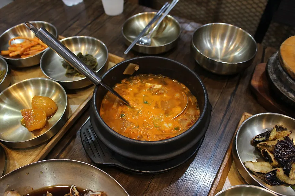 Doenjang jjigae served with the Korean set meal