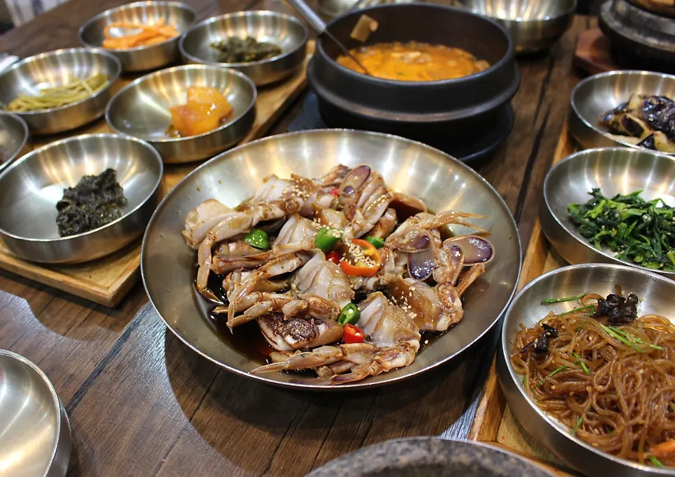 A plate of soy crab added as the single dish