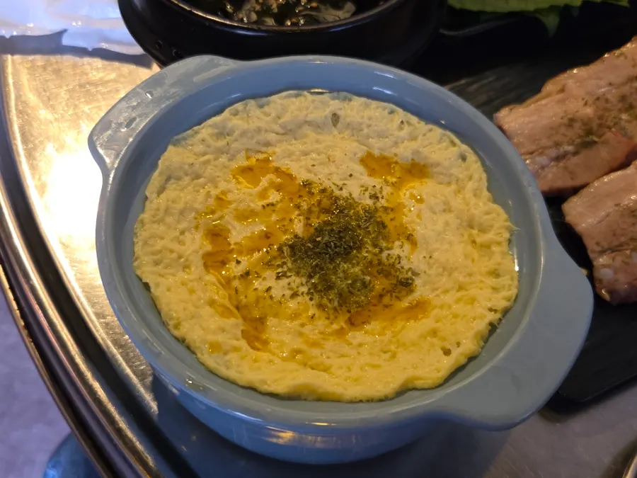 Plate of the hanbang bossam side dish at Yajju Yajju