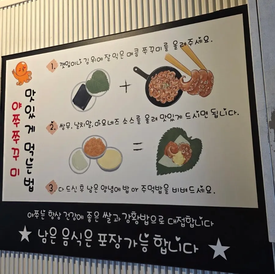 Instructions on how to eat jjukkumi deliciously
