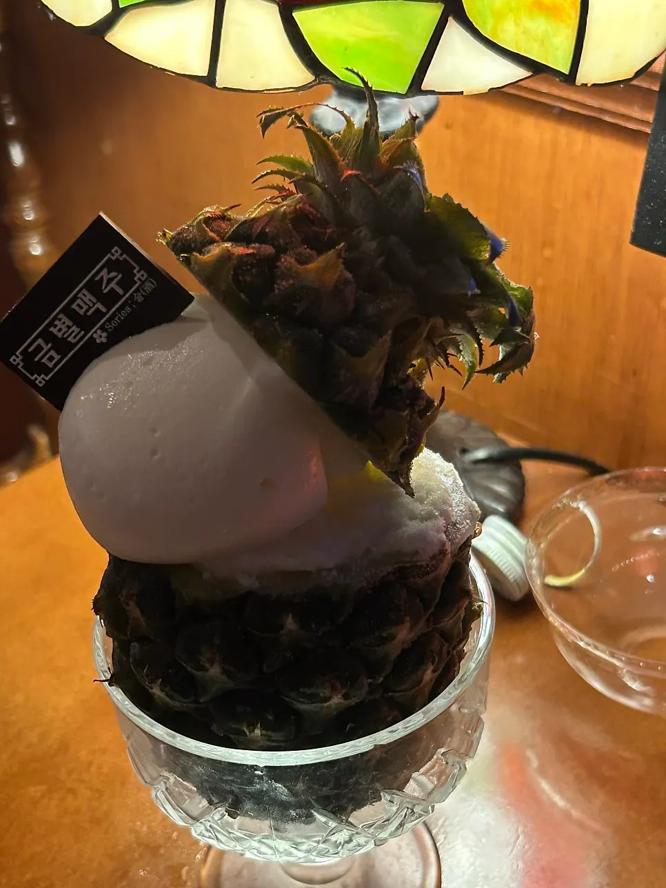 Old-school sarada salad and pickles served with the crispy chicken