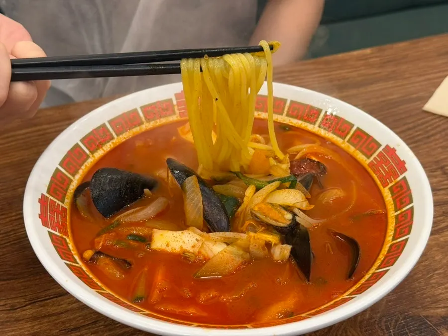 Jjamppong with clear broth