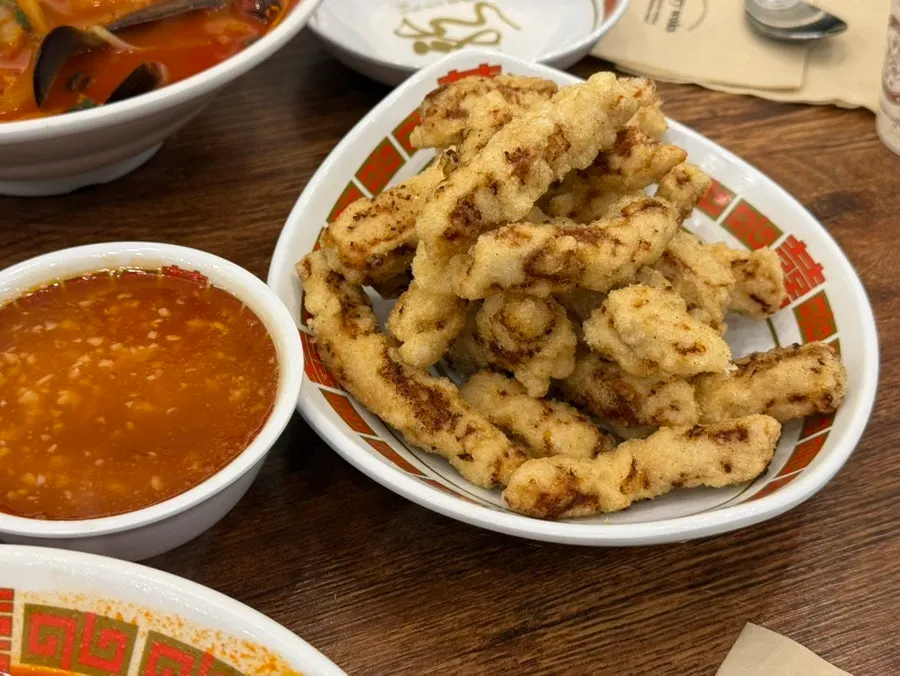 Jjamppong with seafood