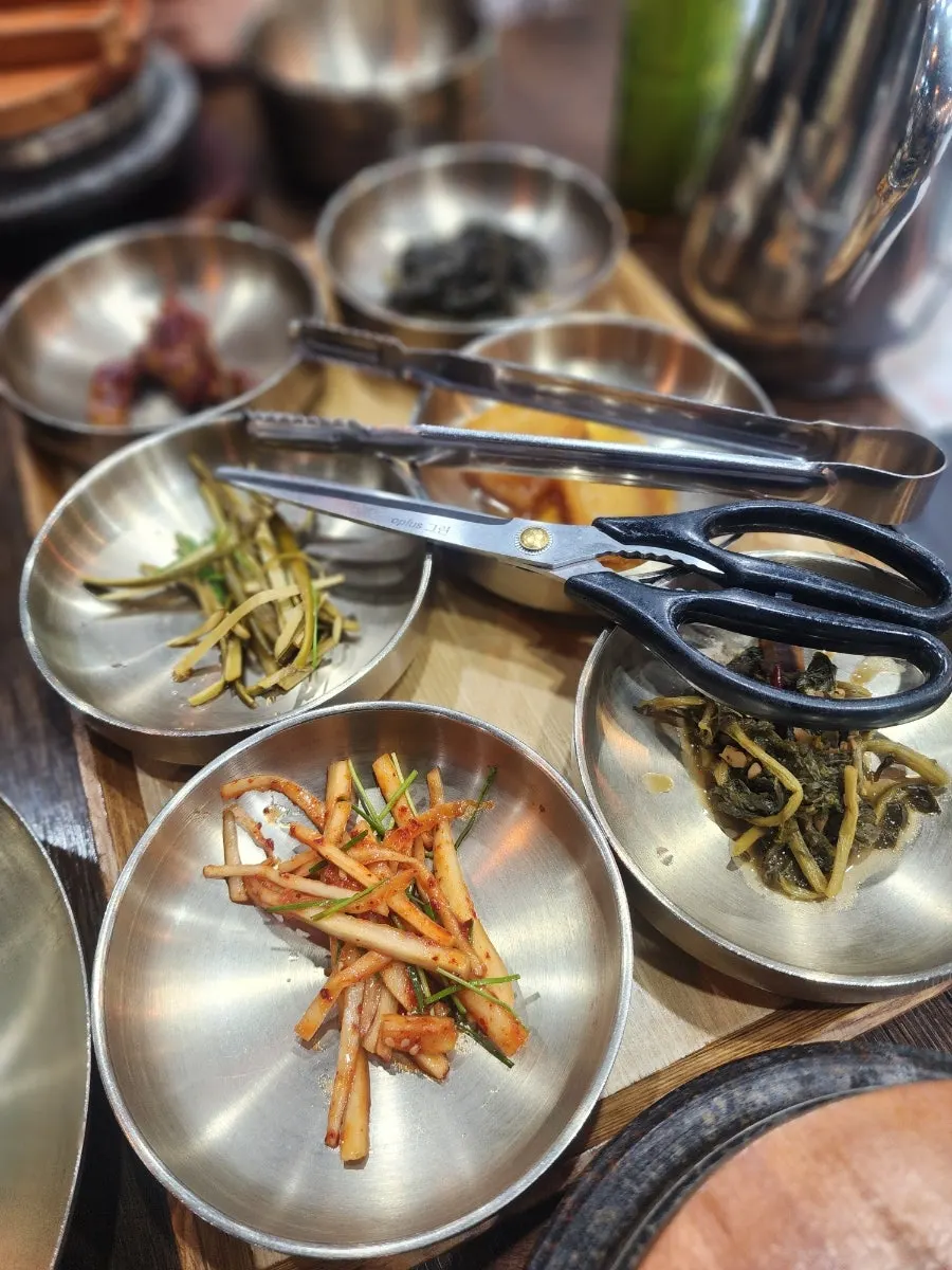 Korean set meal served with rice