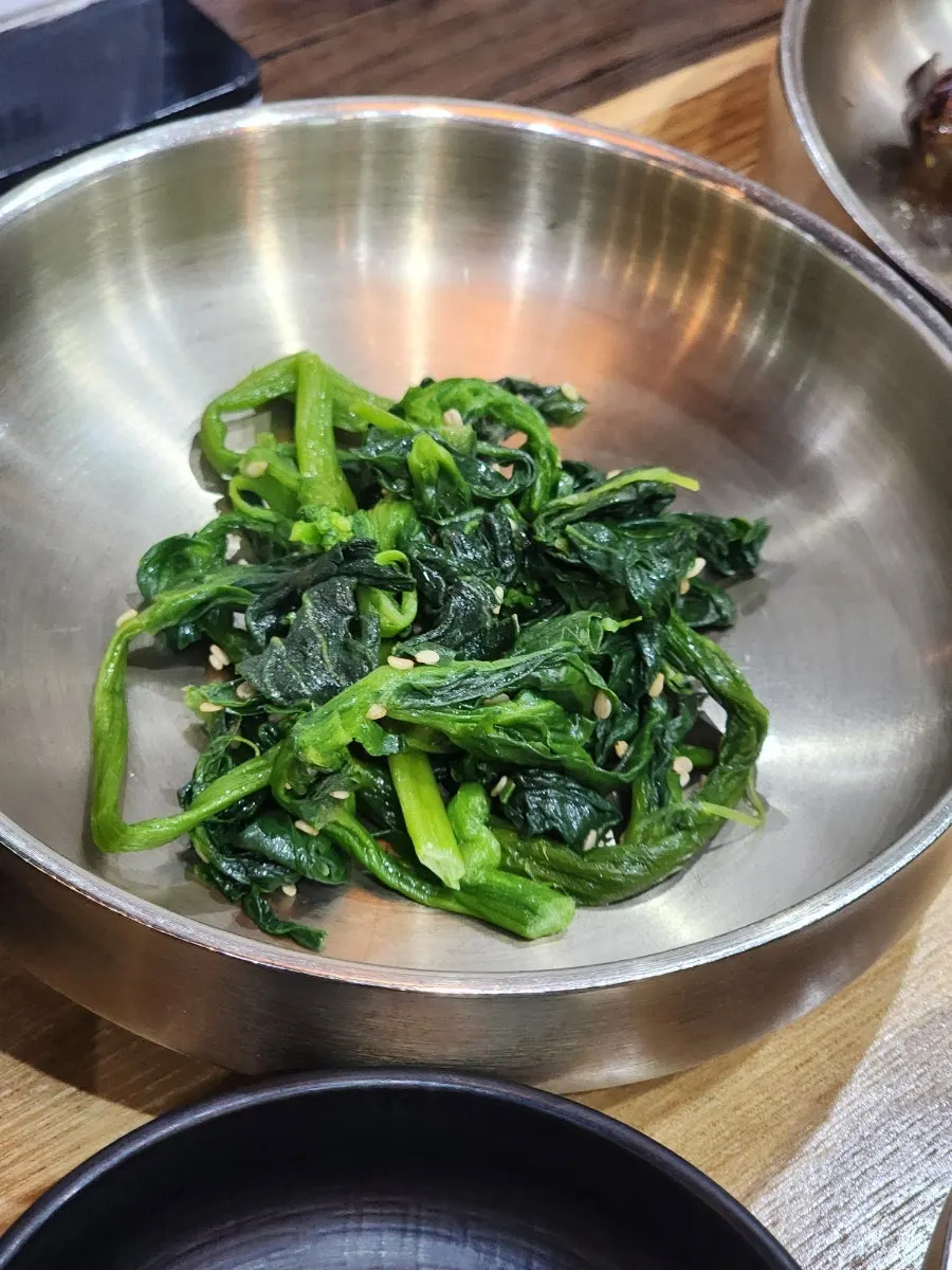 Neatly arranged assortment of banchan