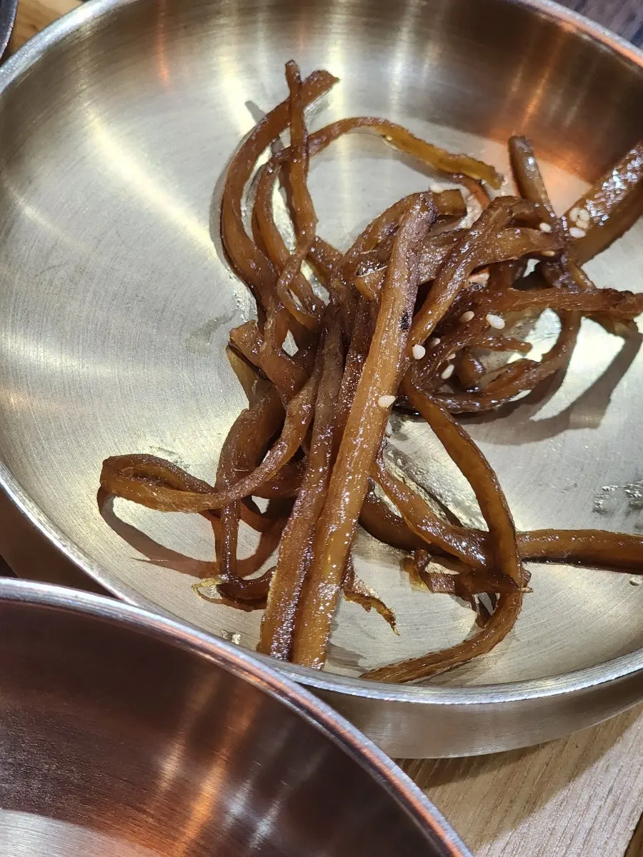 Close-up of a banchan dish