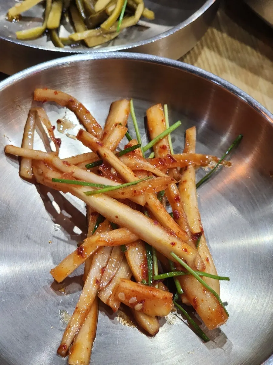 Lightly seasoned Korean banchan