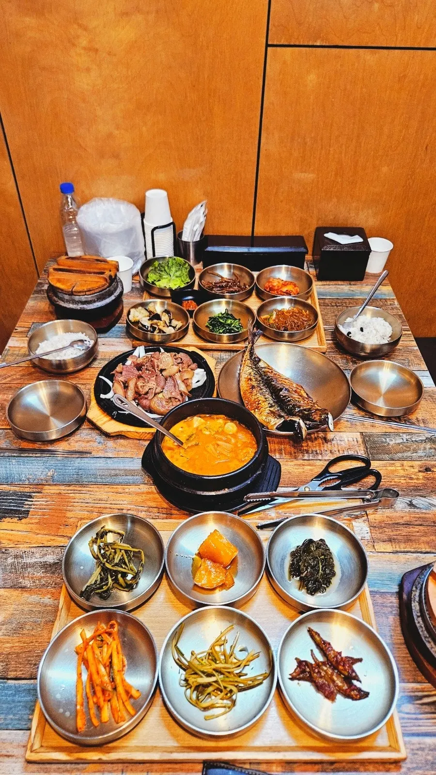 정식 2인상 푸짐한 한정식 전체 상차림