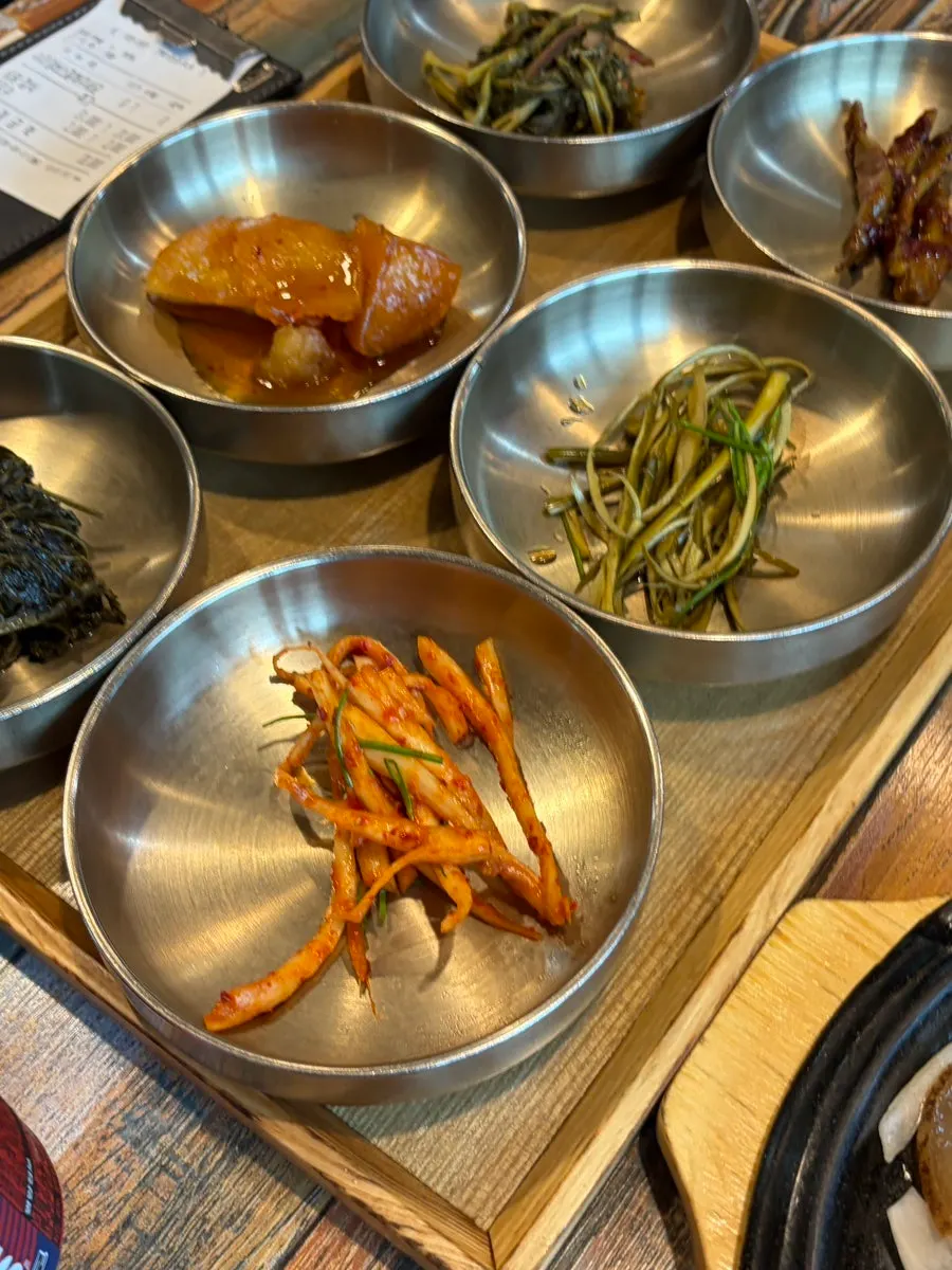 Full table enjoyed alongside the grilled pork
