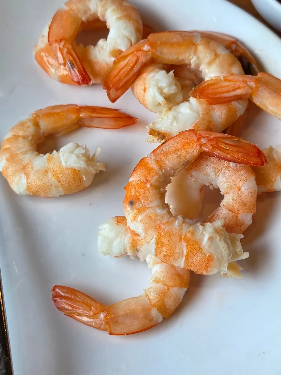 Plate of 10 steamed shrimp