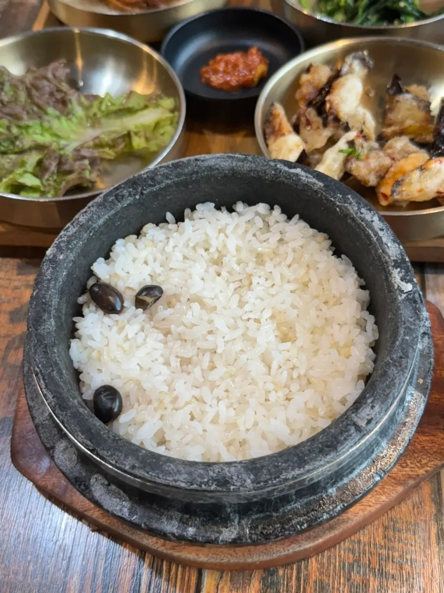 Cheonggukjang filling an earthenware bowl