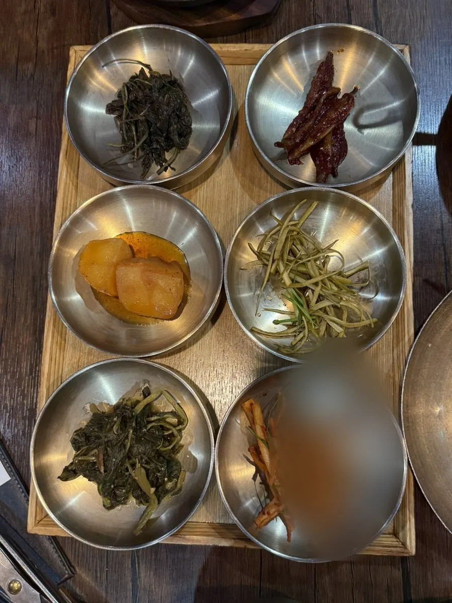 Close-up of seasoned vegetable banchan