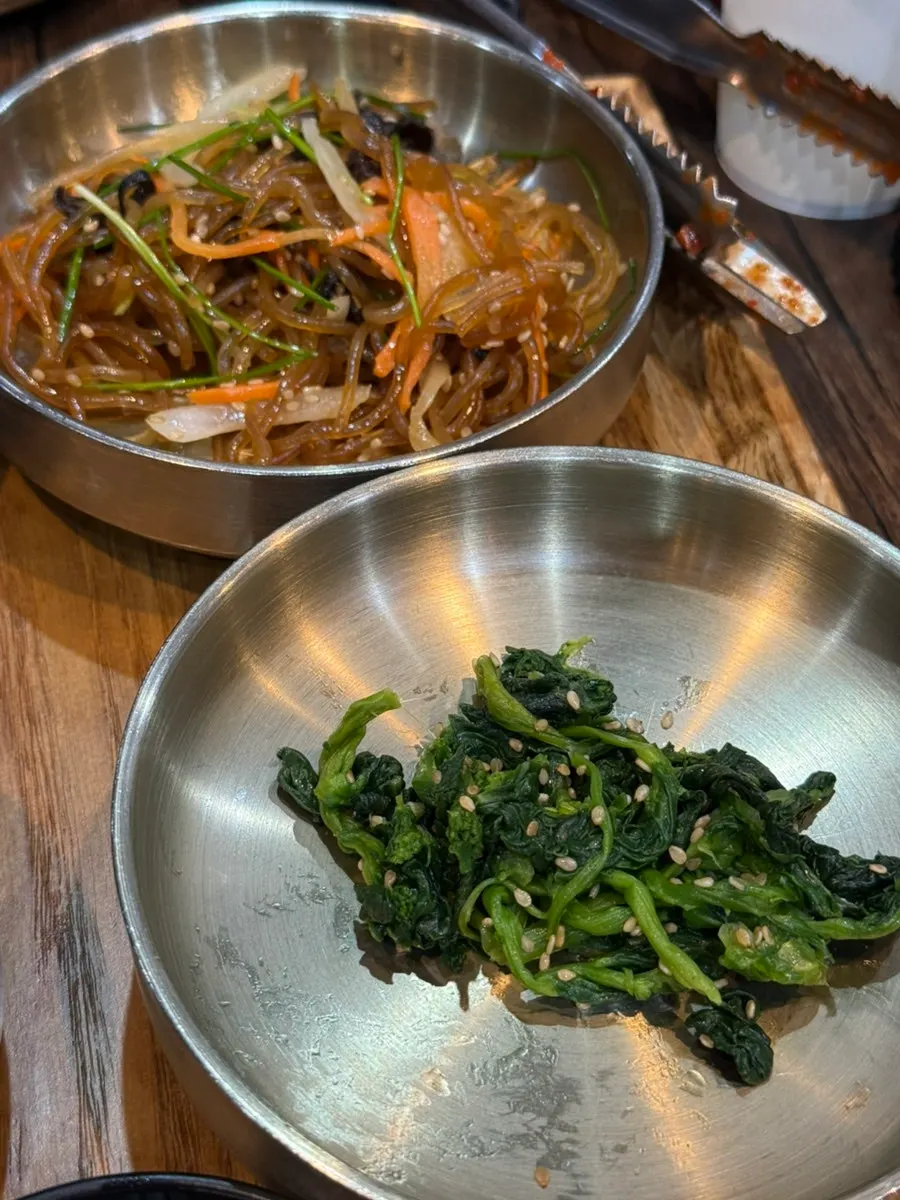 Japchae banchan plate