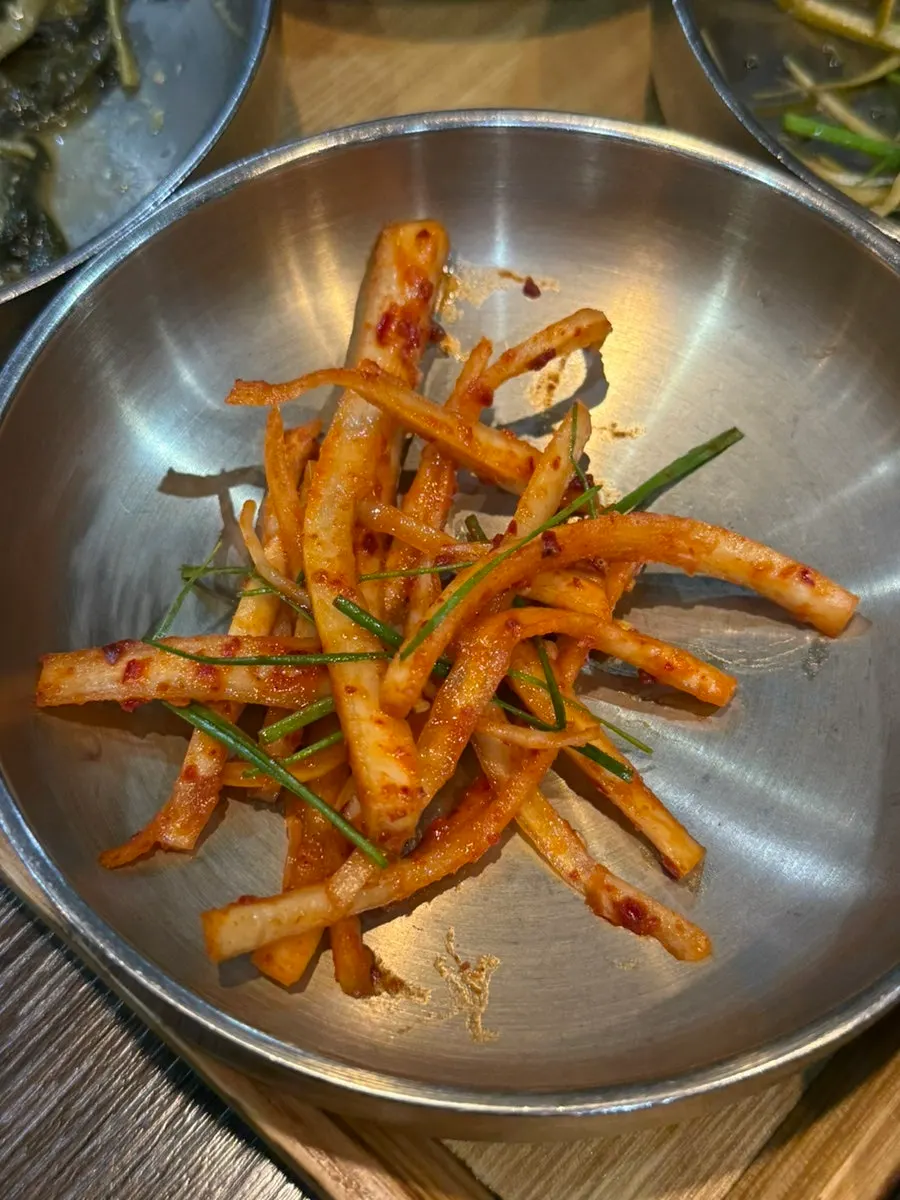 Braised potato banchan plate