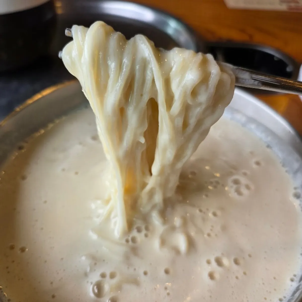 Soy milk noodles at Jakdong Hongdukkkae Kalguksu in Bucheon