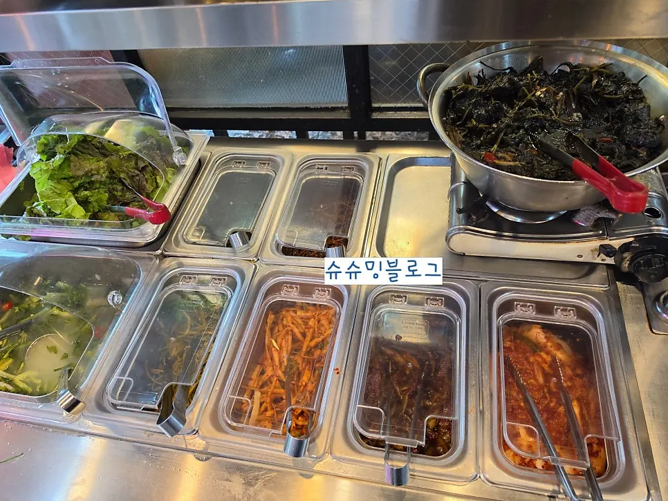 Variety of side dishes in the basic table setting