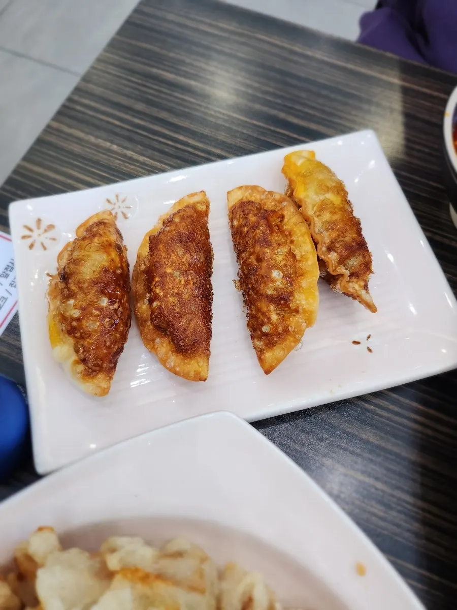 노릇하게 구워진 짬뽕군만두
