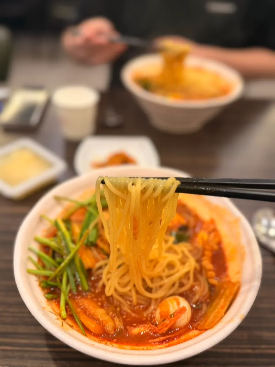 Ordered jjamppong with warming spicy broth