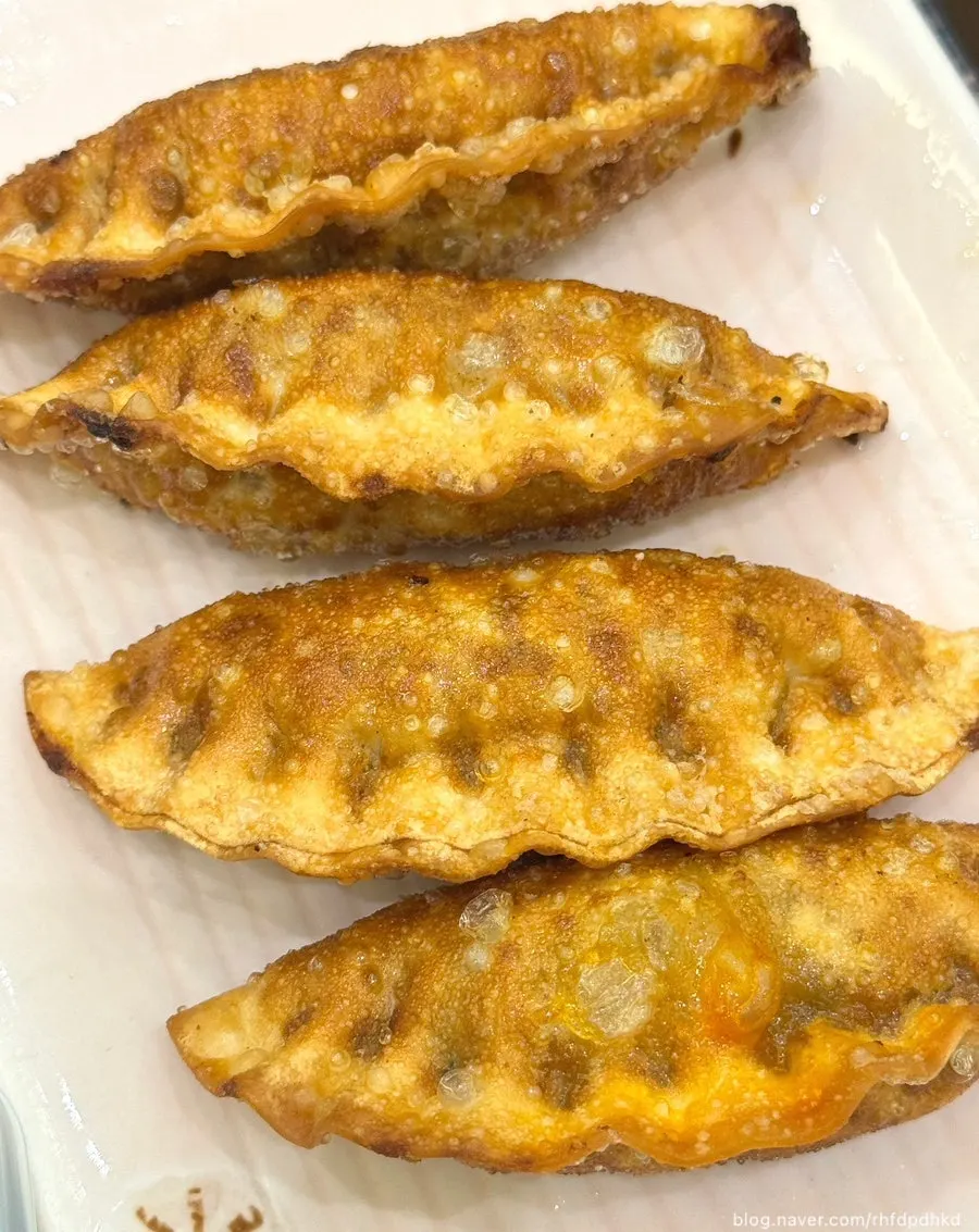 Crispy complimentary jjamppong fried dumplings