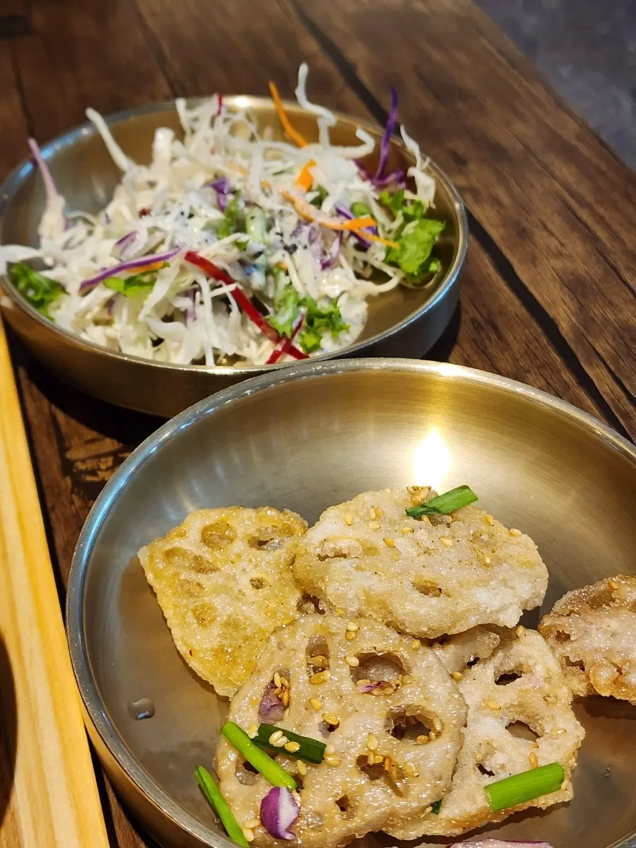 Grilled mackerel and cheonggukjang on the table