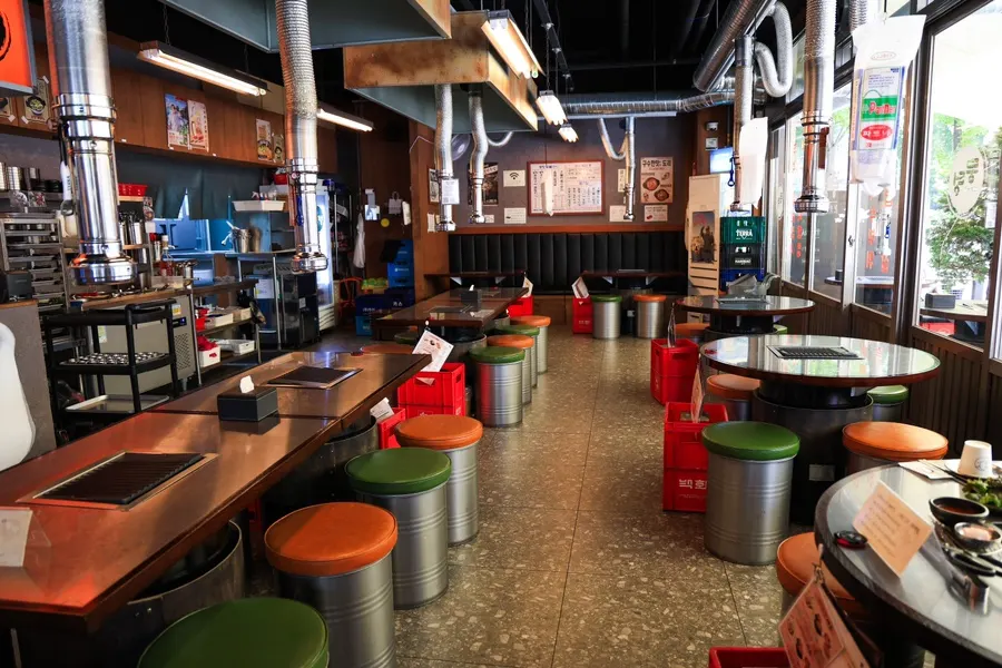 Restaurant interior with a retro atmosphere
