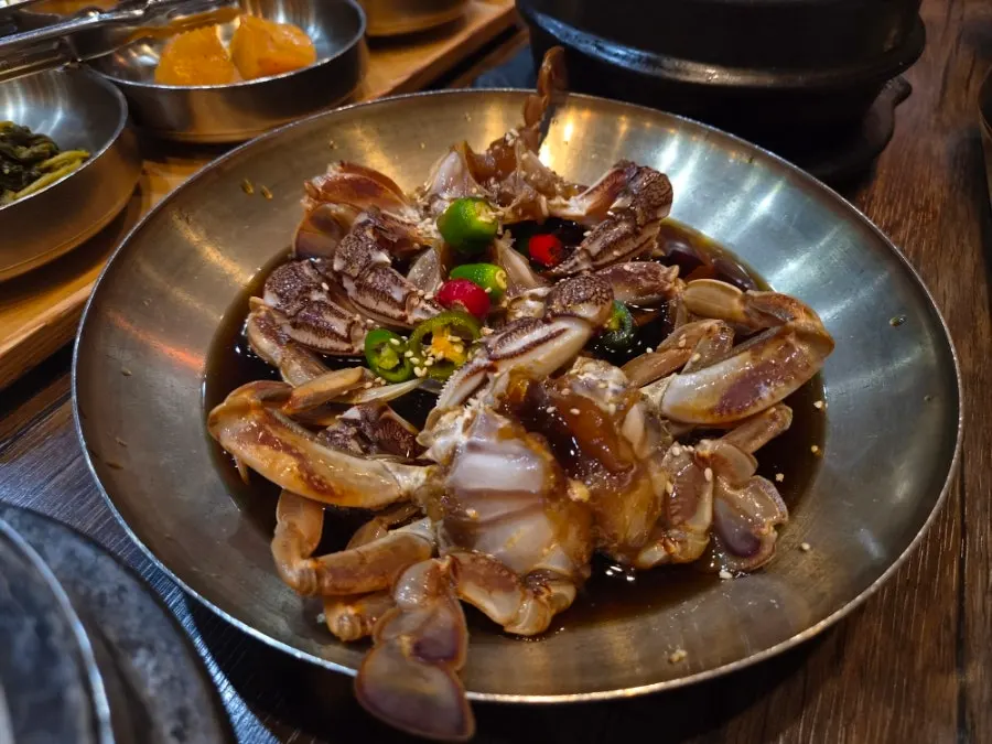 2인 기준으로 주문한 간장게장