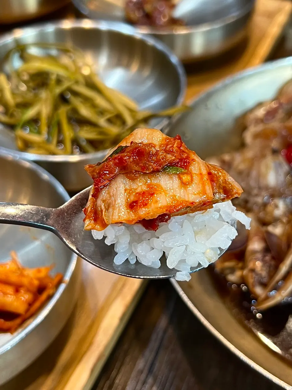A plate of well-seasoned kimchi