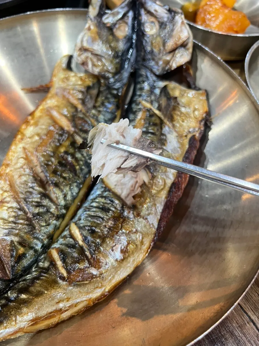 A plate of fried eggplant from the self-bar