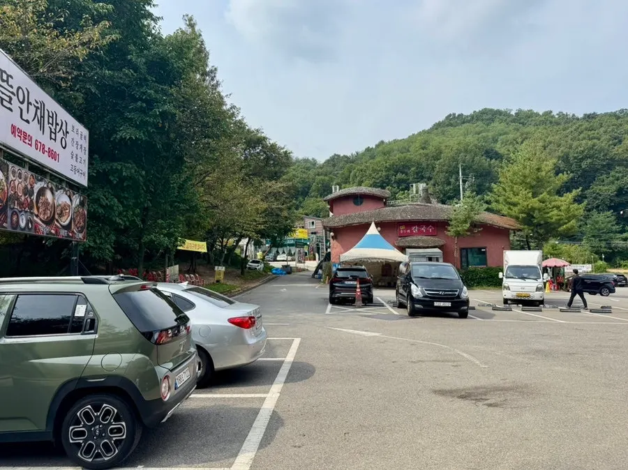 Dedicated free parking area in front of the building