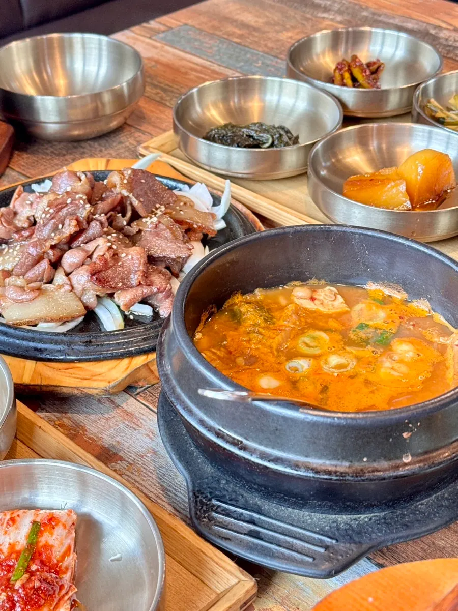 Standard-issue cheonggukjang served in a stone pot