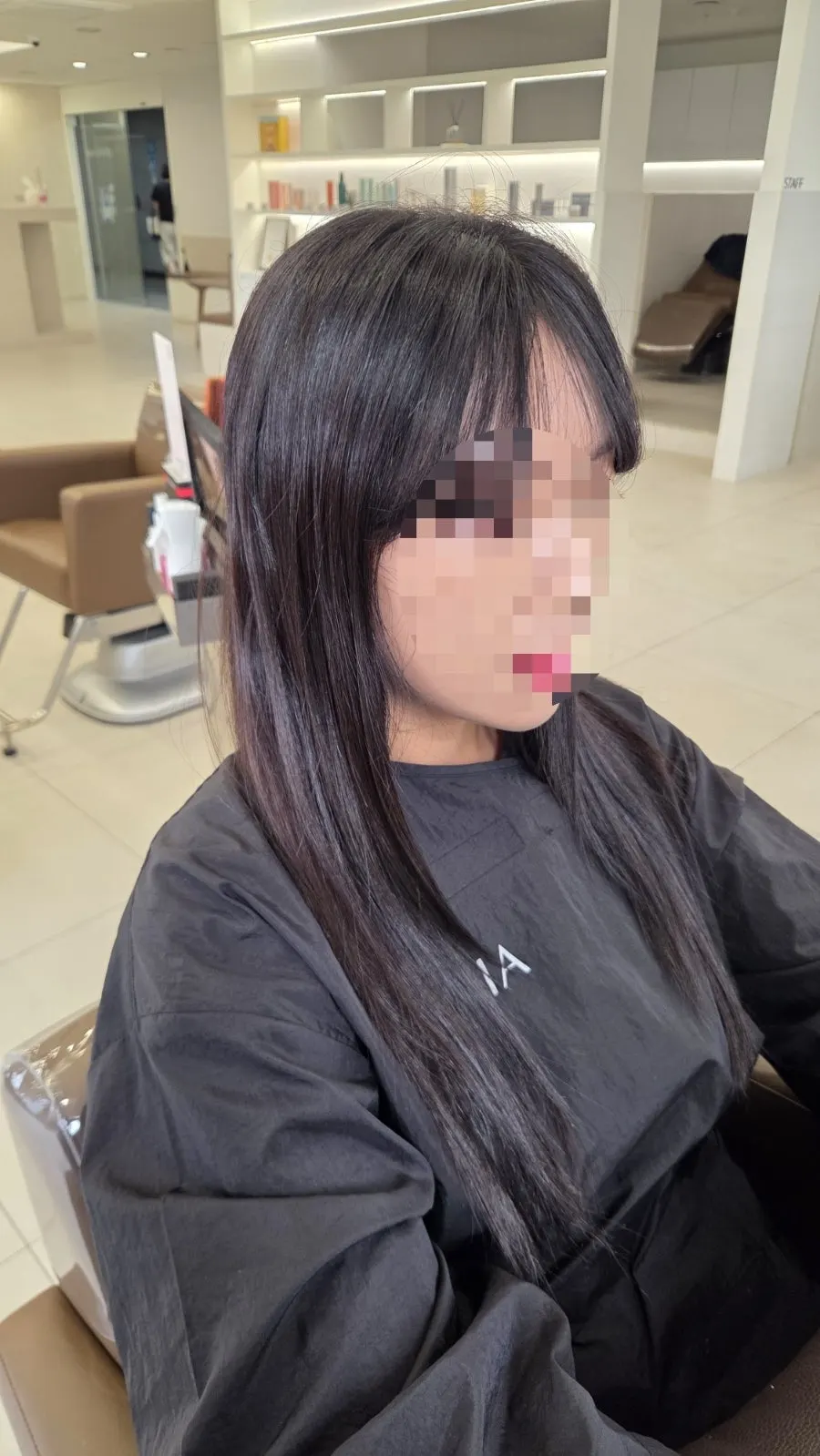 레이어드 펌 상담 전 모발 상태