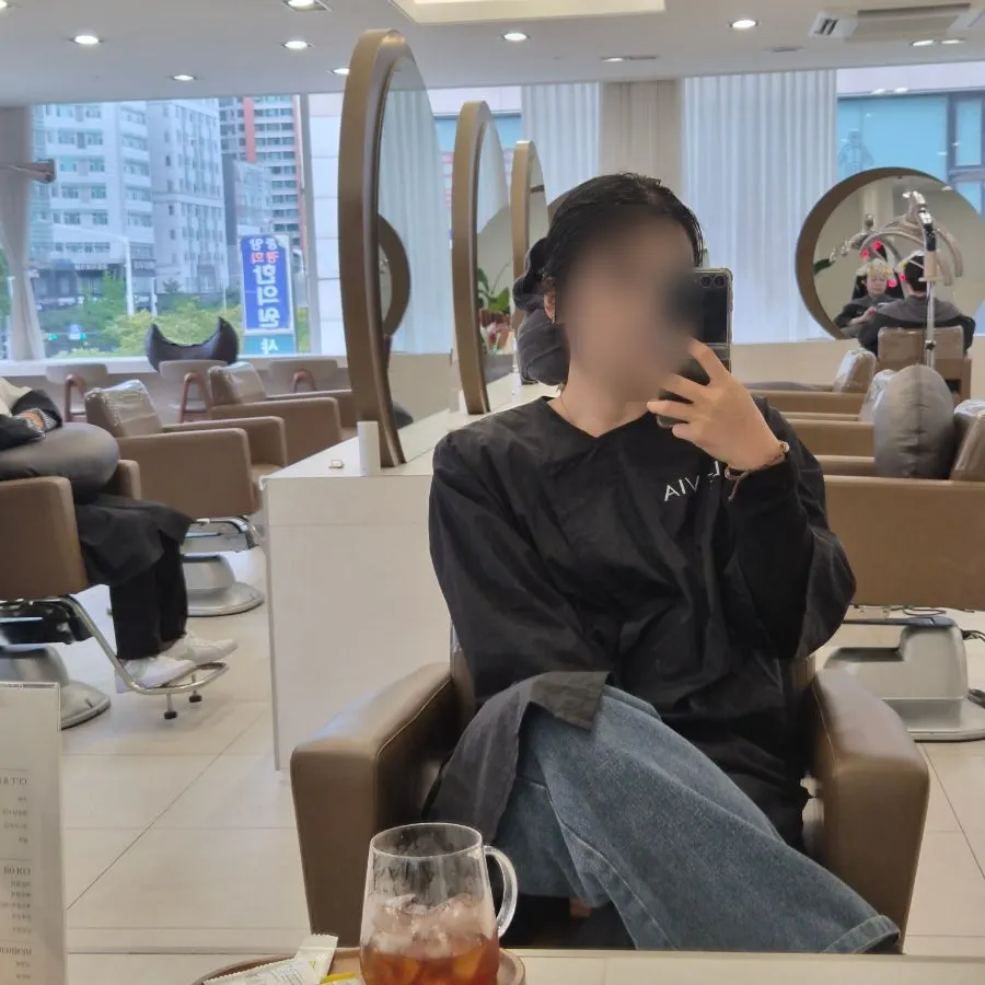 복구클리닉 후 부드러워진 모발