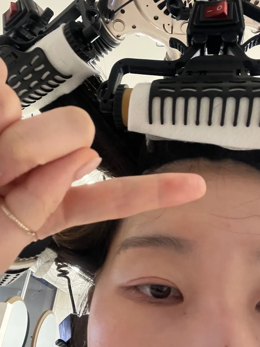 Layered cut and perm solution application
