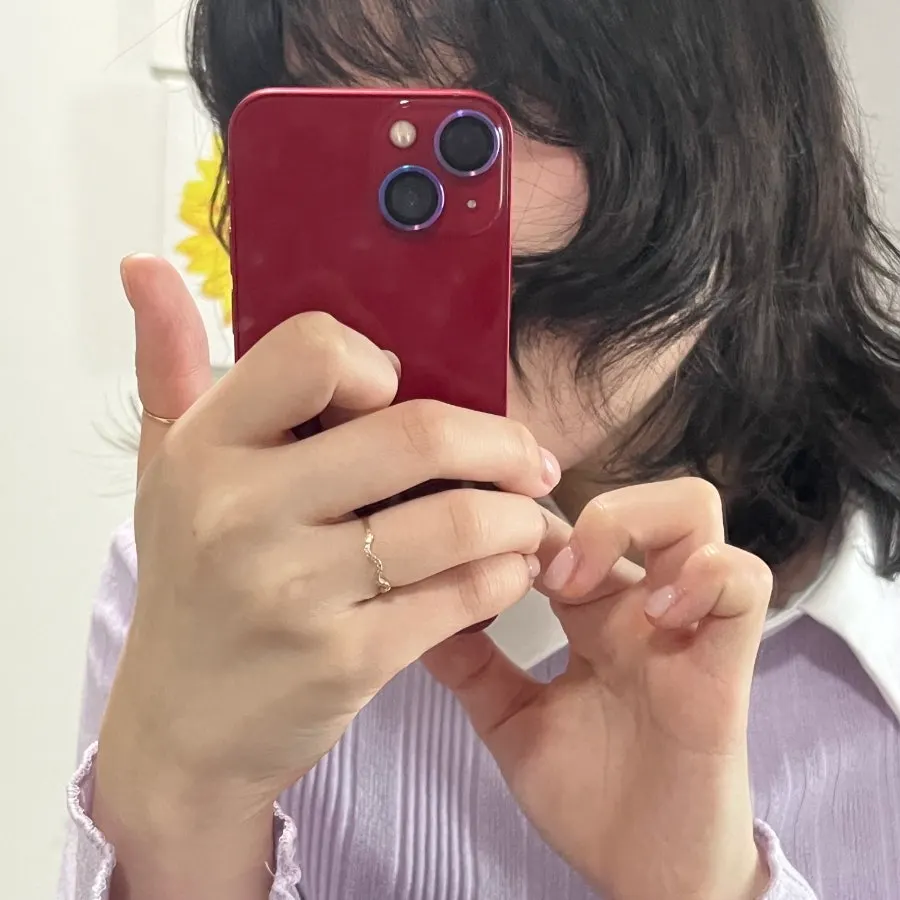 Side hair after flat-iron styling